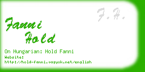 fanni hold business card